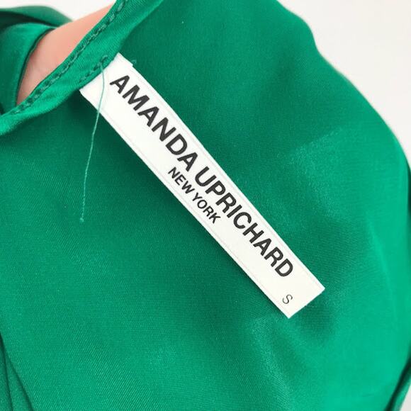 Amanda Uprichard Wanda Top S Sleeveless Twist Knot Halter Silk Keyhole Bouse - Picture 5 of 12